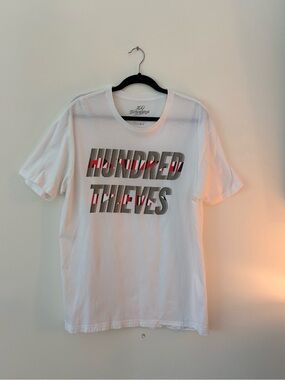 100 Thieves White Short-Sleeve Logo Tee